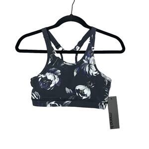 NWT Mono B Floral Razor Back Padded Sports Bra Size Small Workout Athletic Gym